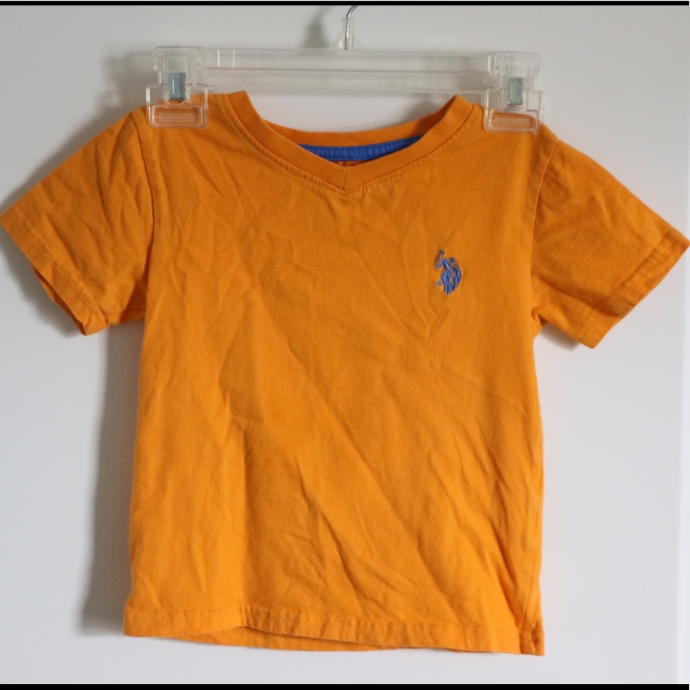 Boys U.S Polo Assn. Orange And Blue T-Shirt 3T